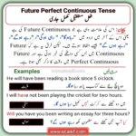 Future perfect continuous tense in Urdu