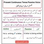 Present Continuous Tense Passive Voice in Urdu