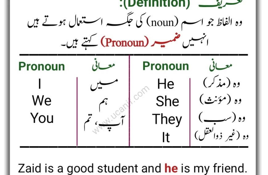 Pronouns in Urdu