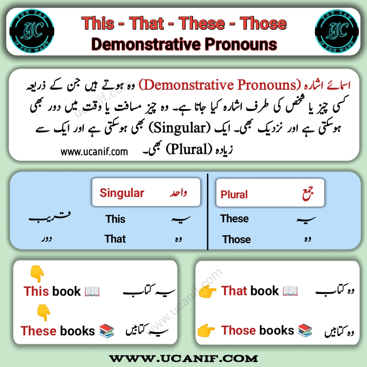 Demonstrative Pronouns in Urdu – Meaning, Definition and Examples