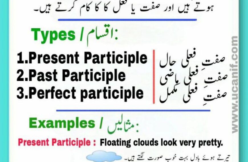 participle meaning in urdu