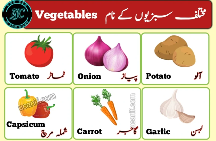 Vegetables Name in Urdu