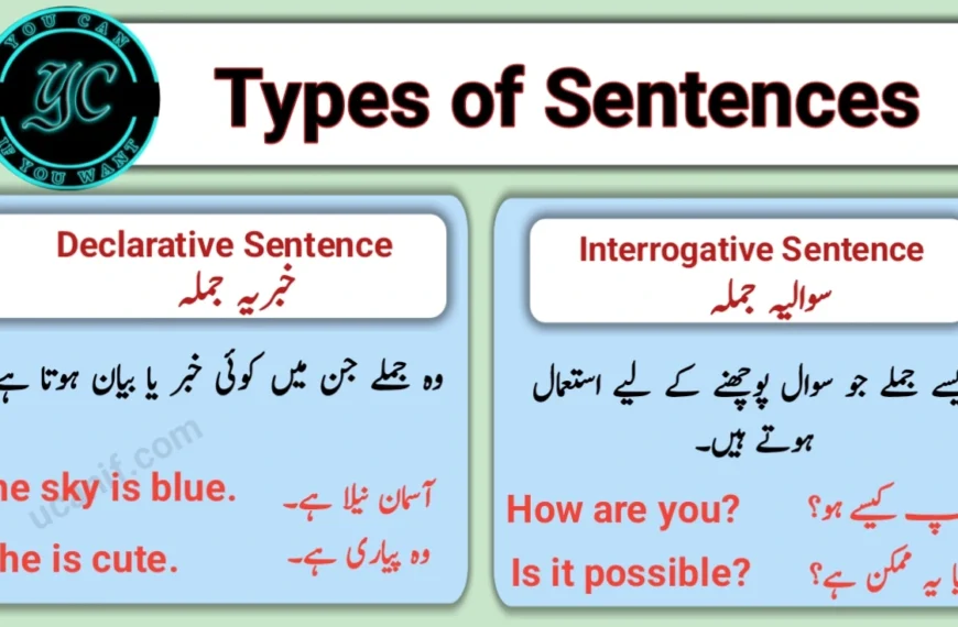 Types of Sentences in Urdu