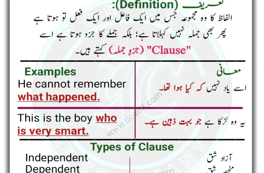 Clause Meaning In Urdu with All Types and…