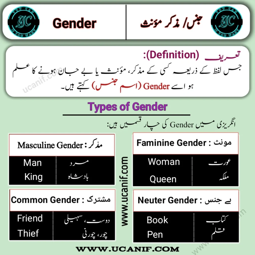 Gender Meaning in Urdu