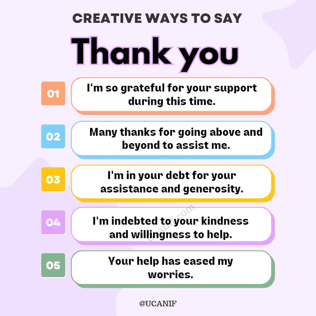 creative ways say thank you