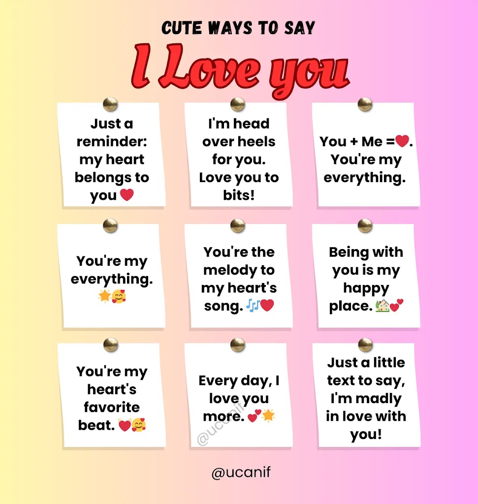 cute ways say i love you