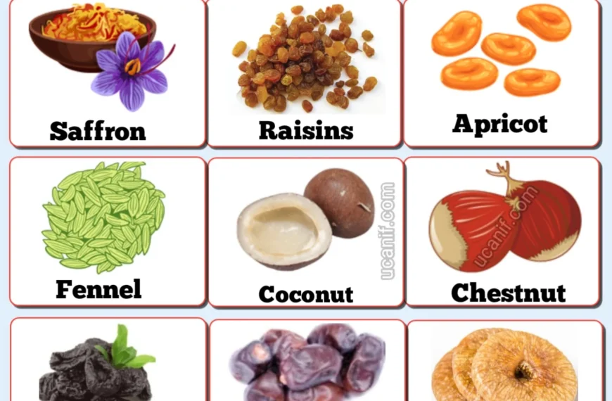 Dry Fruits Name in English