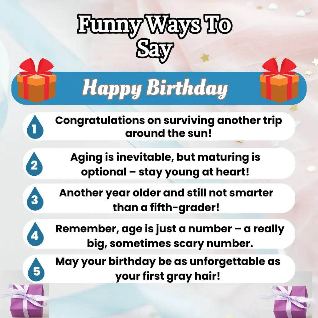 funny ways say happy birthday