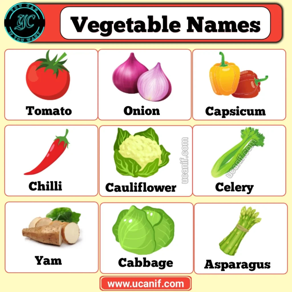 Vegetables Name in English